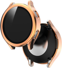 Samsung Galaxy Watch 4 (44mm) electroplated cover with tempered glass screen protector - Rose Gold