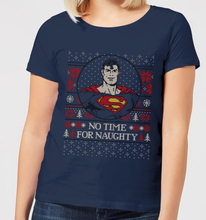 Superman May Your Holidays Be Super Women's Christmas T-Shirt - Navy - S - Navy