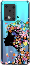 Softcase hoes - Samsung Galaxy S20 Ultra - Meisje met bloemen