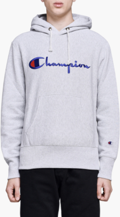 Champion - Hooded Sweatshirt - Grå - XL