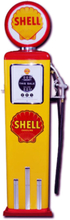 Shell 8 Ball Elektrische Benzinepomp Met Voet - Rood & Geel - Reproductie