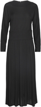 Flora Long Sleeved Viscose Jersey Dress Maxiklänning Festklänning Black Marville Road