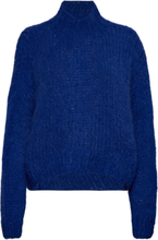 Kira Tops Knitwear Turtleneck Blue Stella Nova