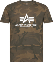 "Basic T-Shirt Camo Designers T-Kortærmet Skjorte Khaki Green Alpha Industries"