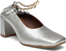 Agent Anklet Shimmer Silver Leather Pumps Shoes Heels Pumps Classic Sølv ALOHAS*Betinget Tilbud