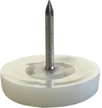 Meubelglijder kunststof wit diameter 2,5 cm (zakje 20 stuks)