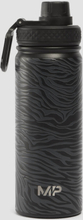 MP Zebra Printed Metal Water Bottle - Black/Graphite - 500ml