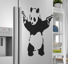 Koelkast stickers Banksy panda met geweren voor koelkast