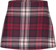 Tartan Mini Skirt Kort Nederdel Red Tommy Hilfiger