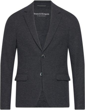 Bs Mendocino Slim Fit Blazer Suits & Blazers Blazers Single Breasted Blazers Grey Bruun & Stengade