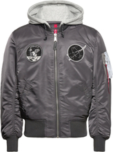 "Ma-1 Vf Hood Dark Side Designers Jackets Bomber Jackets Grey Alpha Industries"