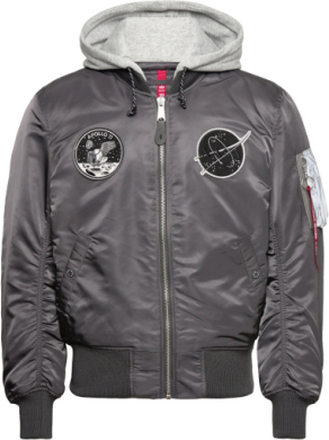 Ma-1 Vf Hood Dark Side Designers Jackets Bomber Jackets Grey Alpha Industries