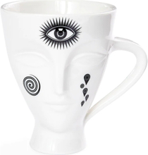 "Giuliette Mug Inked Home Tableware Cups & Mugs Coffee Cups White Jonathan Adler"