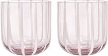 Mizu Glass - Pack Of 2 Home Tableware Glass Drinking Glass Pink OYOY Living Design