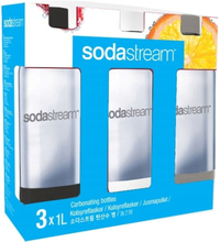 SodaStream Juomapullo x 3 Musta/Valkoinen/Hopea