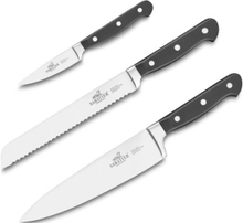 Knife Set Pluton 3-Pack Home Kitchen Knives & Accessories Knife Sets Sølv Lion Sabatier*Betinget Tilbud