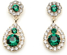 LILY AND ROSE Petite Sofia Earrings Emerald One size