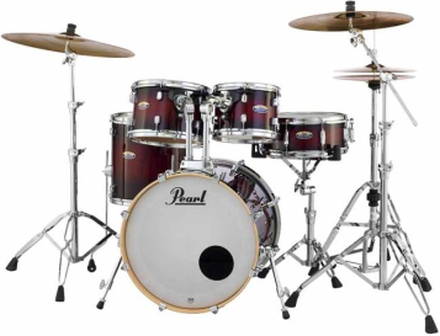 Pearl Decade Maple 5 pc Drum Set with HWP830, Gloss Deep Red Burst