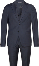 "Bs Napa Slim Fit Suit Set Habit Navy Bruun & Stengade"