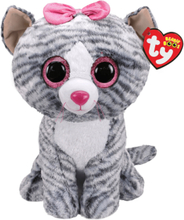 Kiki - Grey Cat Large Toys Soft Toys Stuffed Animals Multi/patterned TY