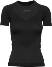Hummel First Seamless Jersey S/S W Sport T-shirts & Tops Short-sleeved Black Hummel
