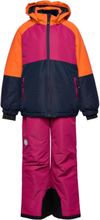 Ski Set - Colorblock Outerwear Coveralls Snow/ski Coveralls & Sets Multi/mønstret Color Kids*Betinget Tilbud