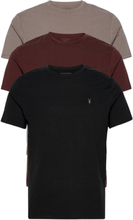 Brace Ss Crew 3 Pk T-shirts Short-sleeved Svart AllSaints*Betinget Tilbud