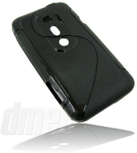 Kunststoff GEL Case für HTC EVO 3D, S-Curve schwarz (Solange Vorrat)