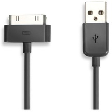 Linocell USB-kabel for iPhone 30-pinners Svart 1 m