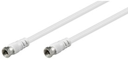 Luxorparts F-kabel, hvit 10 m