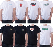 GRIND Inc Herren Rundhals-Shirt mit verschiedenen Prints Baumwoll-T-Shirt GITR00X in Schwarz oder Weiß
