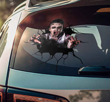 Autoangst 3d sticker zombie