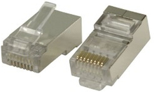 RJ45-kontakt för rund mjuk Cat. 6 FTP-kabel 10-pack