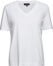 Slfstandards V-Neck Tee T-shirts & Tops Short-sleeved Hvit Selected Femme*Betinget Tilbud