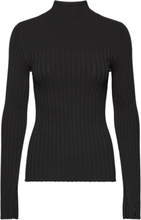 Iconic Rib Longsleeve Sweater Tops Knitwear Turtleneck Black Calvin Klein