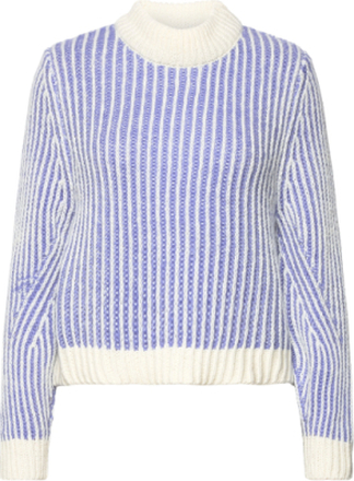 Objcita L/S Knit Pullover Pb14 Tops Knitwear Jumpers Blue Object