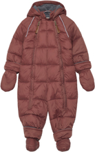 Puff Baby Suit W Acc Rec. Outerwear Coveralls Snow-ski Coveralls & Sets Brown Mikk-line