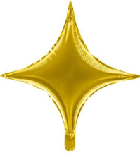 Gullfarget Stjerne Folieballong 42 cm