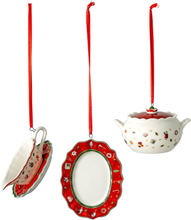 Villeroy & Boch Toy's Delight julepynt serveringssett 3 deler, rød/hvit