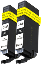 inkClub Bläckpatron svart foto (CLI-526 BK) 3.100 sidor, 2-pack KCB456-2 ersätter CLI-526BK