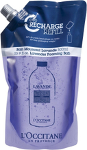 L'Occitane Lavender Foaming Bath Eco Refill Avspennede skumbad med beroligende duft av lavendel. Refillpose. 500ml - 500 ml
