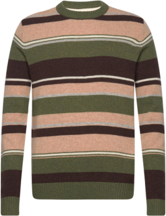 Aksune Jac Stripe Lambswool Knit Tops Knitwear Round Necks Multi/patterned Anerkjendt
