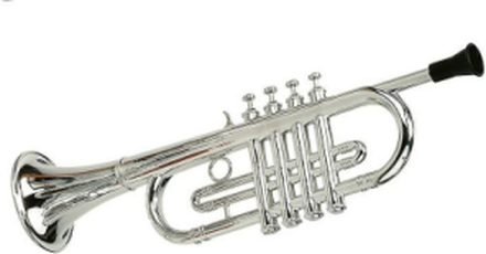 Music Trumpet 4 Keys Toys Musical Instruments Sølv Music*Betinget Tilbud