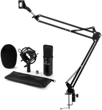 CM001B Mikrofon-Set V3 Kondensatormikrofon Mikrofonarm svart