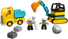 Town Truck & Tracked Excavator Toy Toys Lego Toys Lego duplo Multi/patterned LEGO
