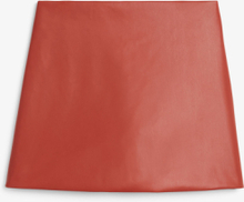 Faux leather mini skirt - Red
