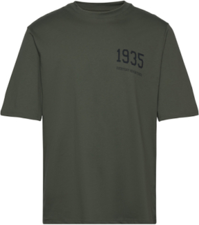 Mid Sleeve Tee 1935 Gots Tops T-Kortærmet Skjorte Green Resteröds