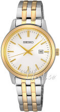 Seiko SUR410P1 Classic Sølvfarvet/Gul guldtonet stål Ø30 mm