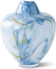 Magnor - Unik skulptur kunstglass S 31 cm blå multi