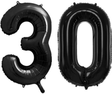 30 år ballonger - 35 cm svart